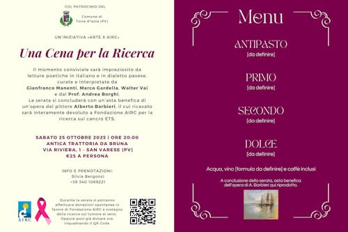 Una Cena per la Ricerca - San Varese