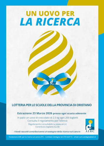 LOTTERIA PROVINCIALE “UN UOVO PER LA RICERCA” - ORISTANO