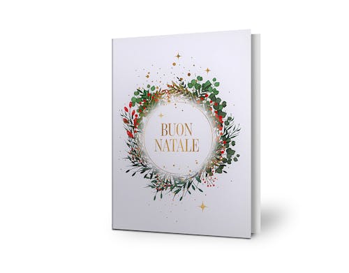 Biglietto Auguri Buone Feste - Corona