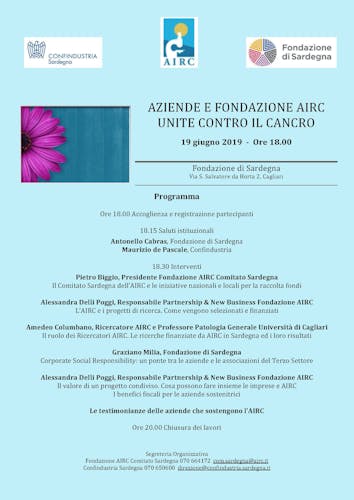 “Fondazione AIRC incontra Confindustria Sardegna"