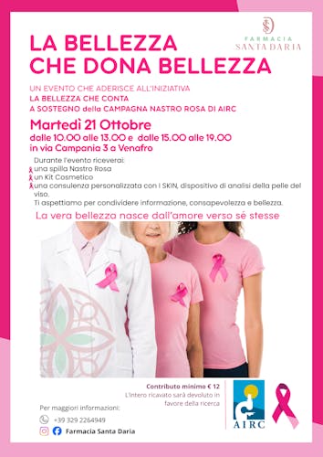 La Bellezza che Dona Bellezza – Venafro si unisce alla Campagna Nastro Rosa