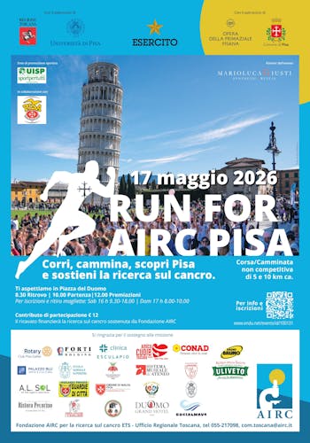 RUN FOR AIRC - PISA 17 MAGGIO 2026