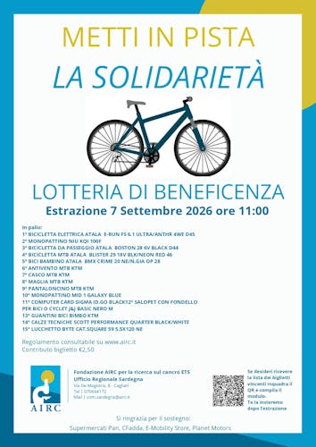 LOTTERIA PROVINCIALE “METTI IN PISTA LA SOLIDARIETÀ"